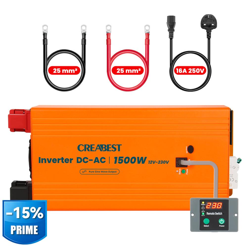 Power Inverter 12V to 240V 1500w