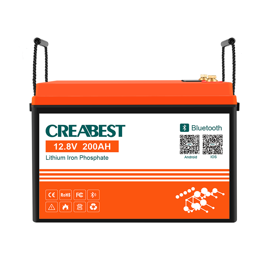 CREABEST LiFePO4 Battery 12V 200Ah for Campervan RV Solar Caravan Leis