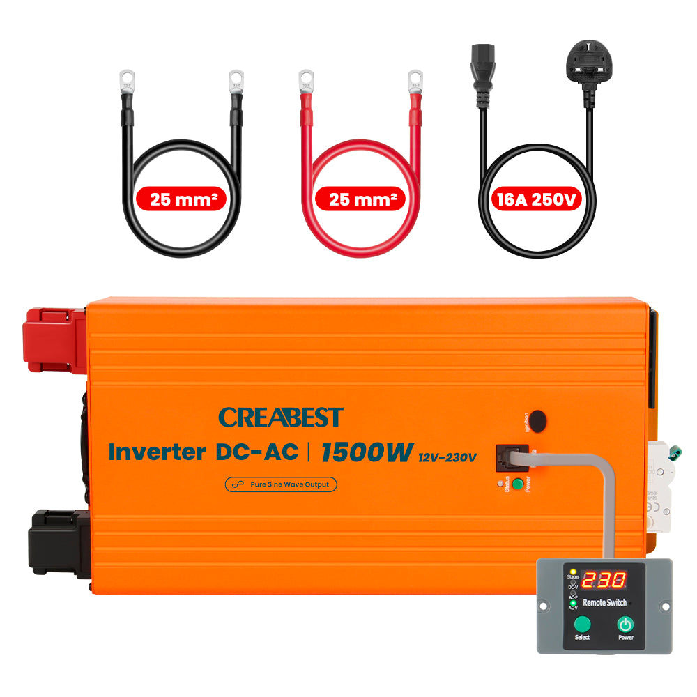 Power Inverter 12V to 240V 1500w
