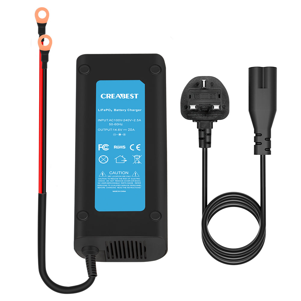 Battery Charger 12V 20A for LiFePO4 Lithium GEL Battery